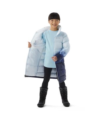 girls long puffer coat