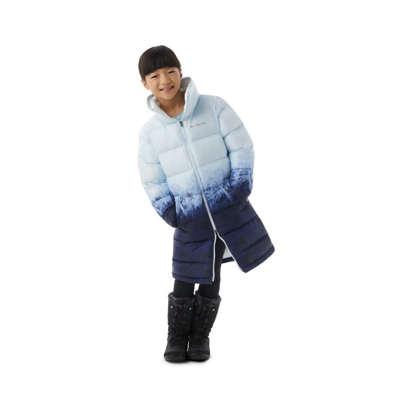 Girls' Disney Elsa Long Puffer Jacket, Color: Aristocrat Elsa Tundra Ombre, image 5