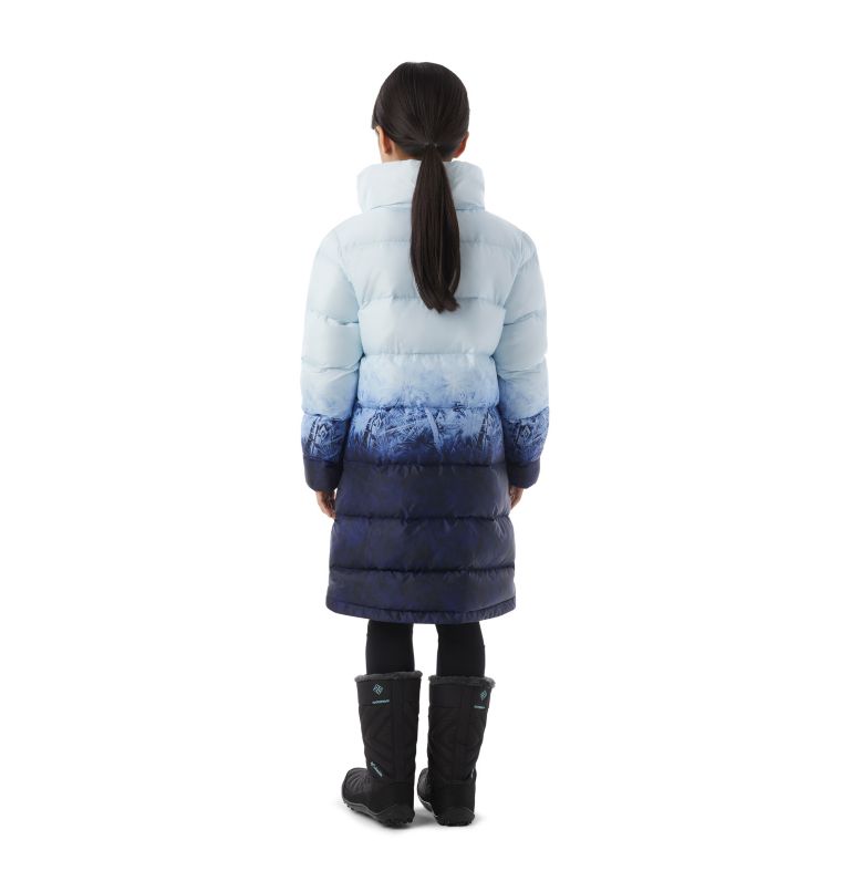Girls' Disney Elsa Long Puffer Jacket, Color: Aristocrat Elsa Tundra Ombre, image 3