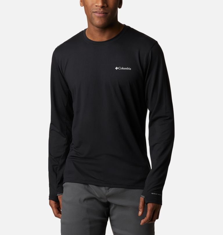 Men's Tech Trail Long Sleeve Crew II Shirt, Color: Black, image 1