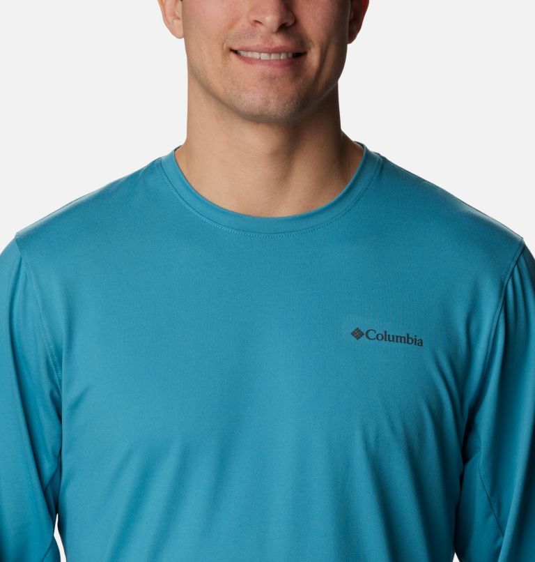 Men's Tech Trail Long Sleeve Crew II Shirt, Color: Shasta, image 4