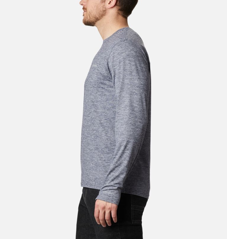 Chandail col rond à manches longues Tech Trail II pour homme, Color: Collegiate Navy Heather, image 3