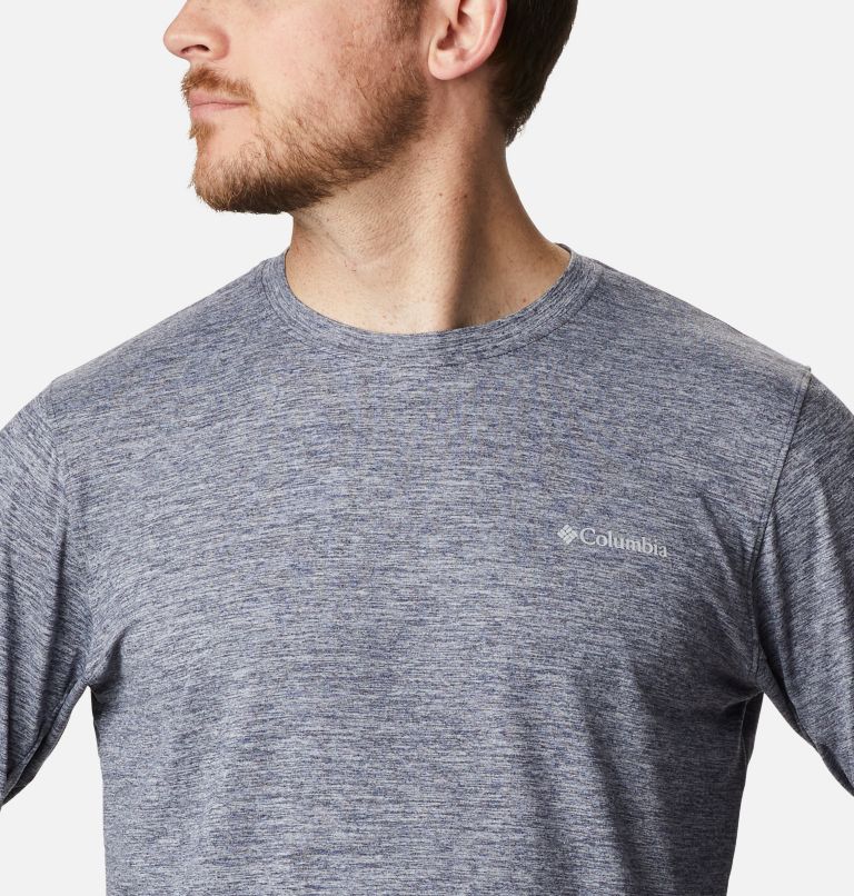 Chandail col rond à manches longues Tech Trail II pour homme, Color: Collegiate Navy Heather, image 4