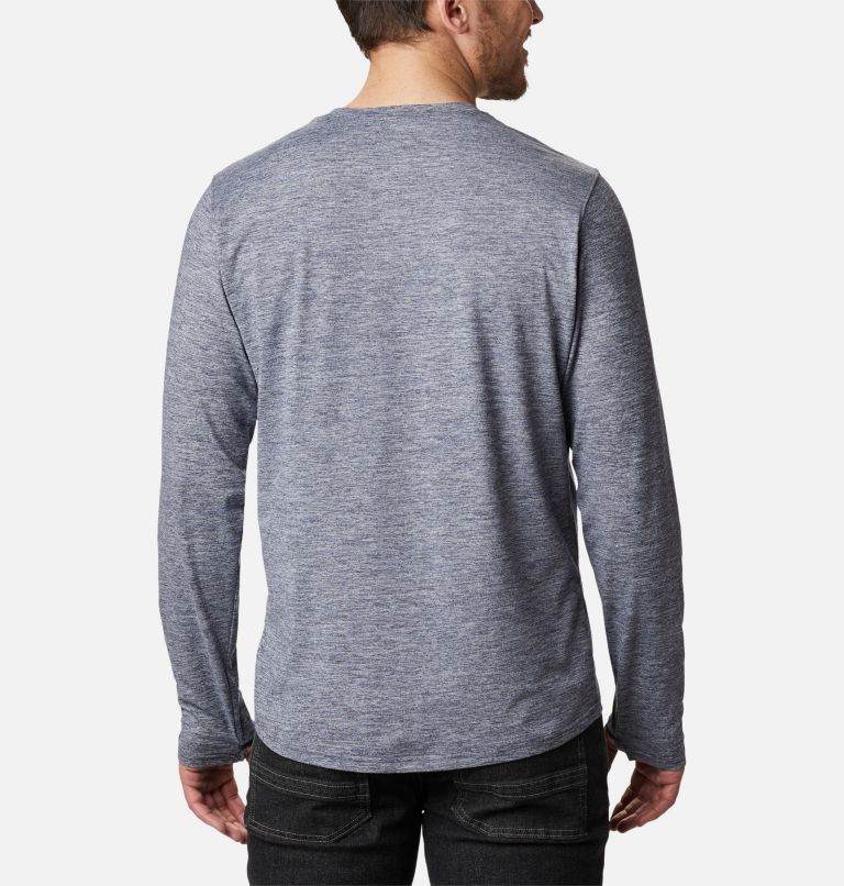 Chandail col rond à manches longues Tech Trail II pour homme, Color: Collegiate Navy Heather, image 2