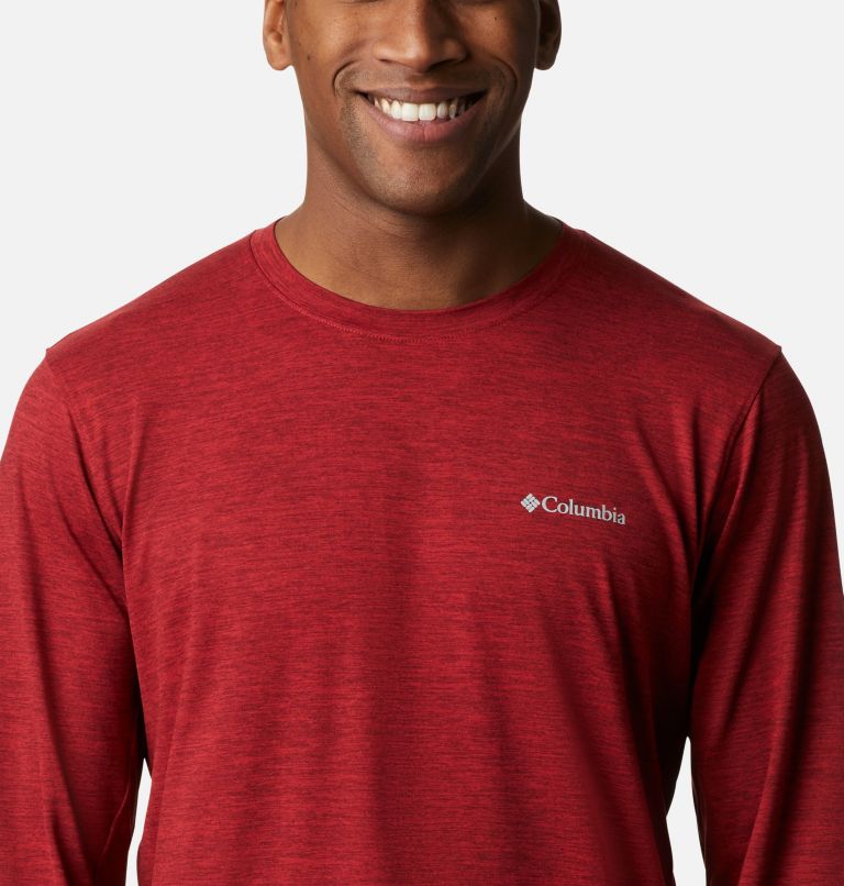 Tech Trail Long Sleeve Crew II | 613 | XXL, Color: Mountain Red Heather, image 4