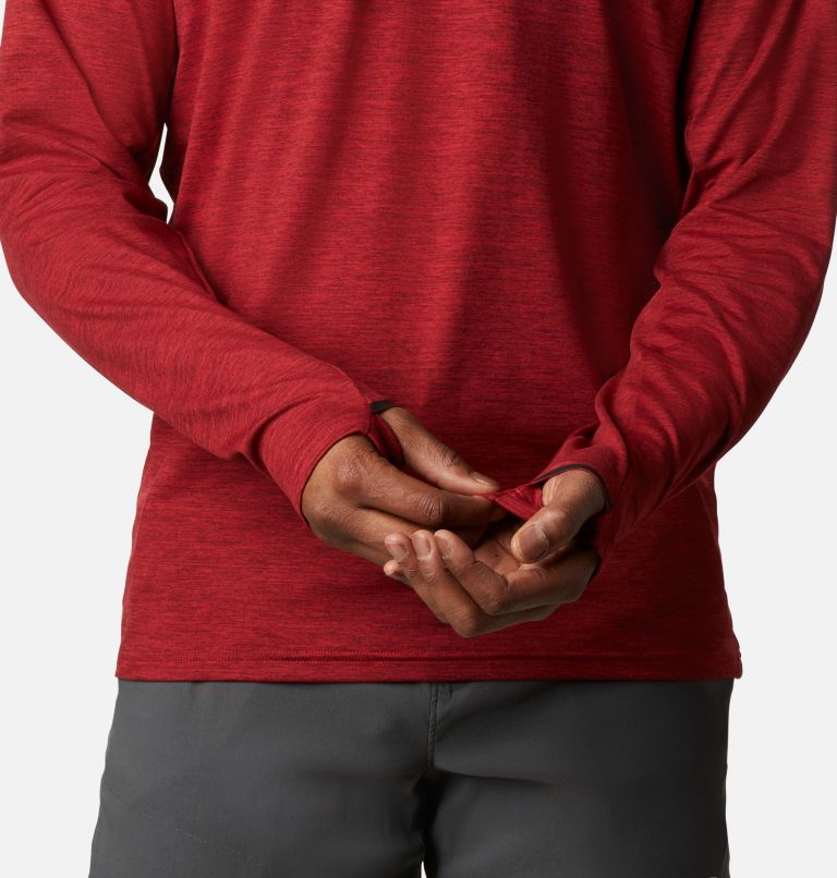 Tech Trail Long Sleeve Crew II | 613 | XXL, Color: Mountain Red Heather, image 5