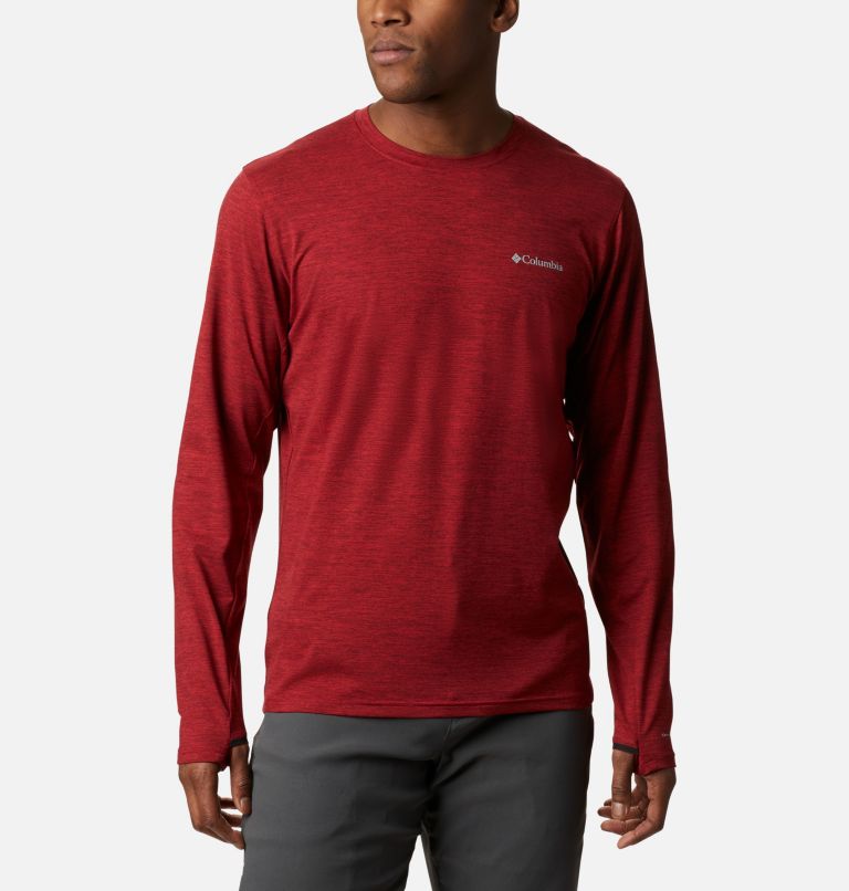 Tech Trail Long Sleeve Crew II | 613 | XXL, Color: Mountain Red Heather, image 1