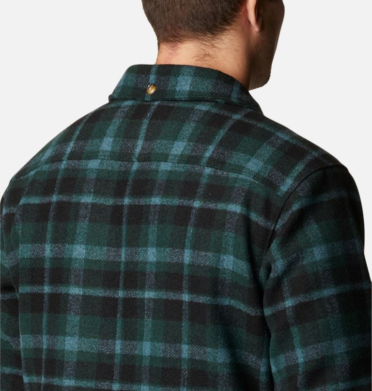 Men's Windward Rugged Shirt Jacket, Color: Spruce Stair Step Check, image 6