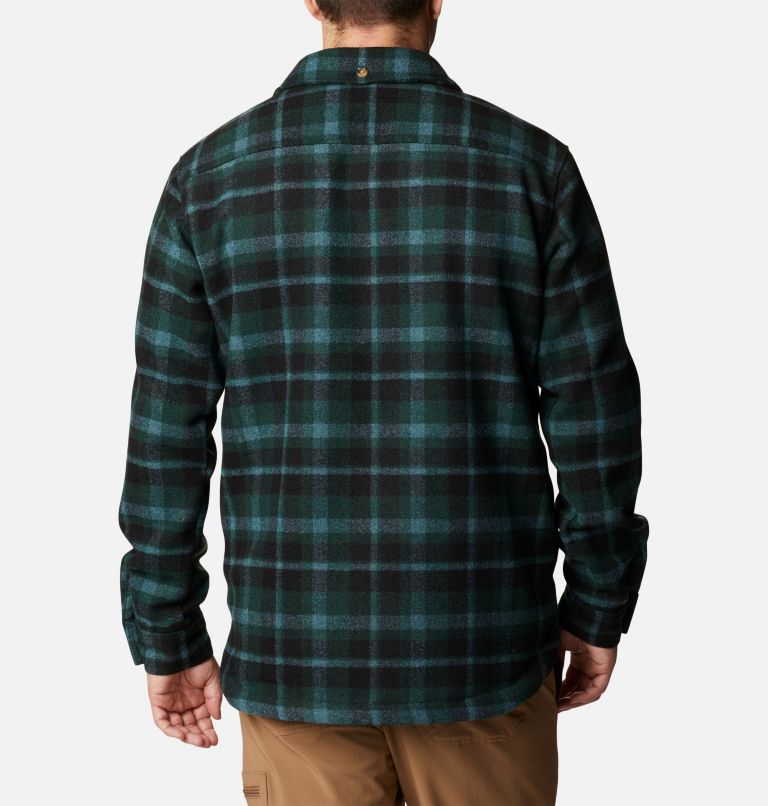 Men's Windward Rugged Shirt Jacket, Color: Spruce Stair Step Check, image 2