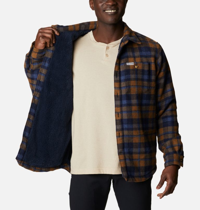 Men's Windward Rugged Shirt Jacket, Color: Collegiate Navy Stair Step Check, image 5