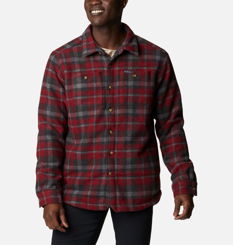 Thumbnail: Men's Windward Rugged Shirt Jacket, Color: Red Jasper Stair Step Check, image 3