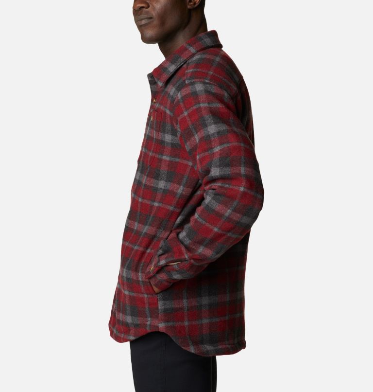 Men's Windward Rugged Shirt Jacket, Color: Red Jasper Stair Step Check, image 4