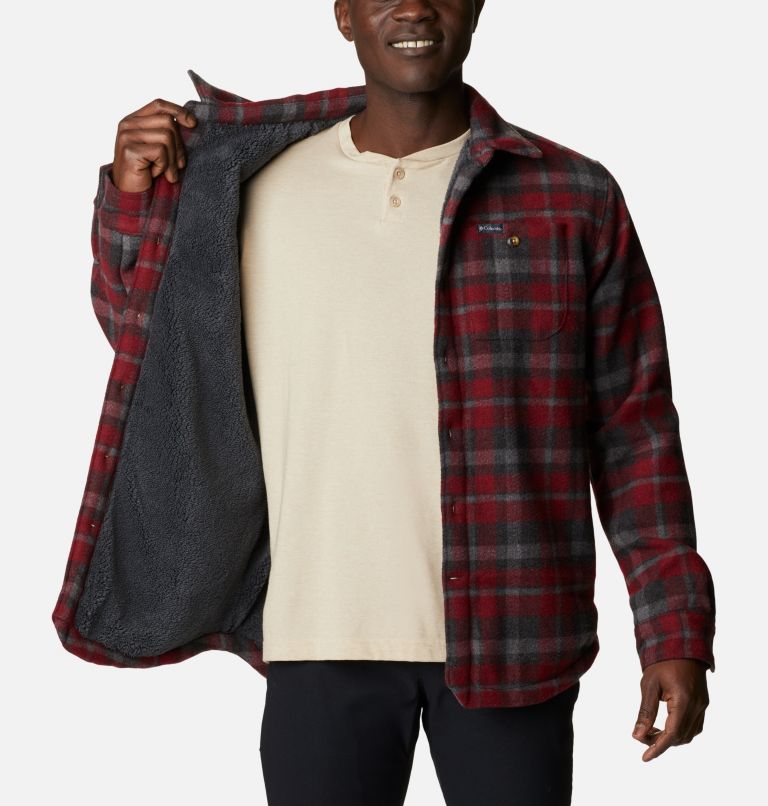 Thumbnail: Men's Windward Rugged Shirt Jacket, Color: Red Jasper Stair Step Check, image 6