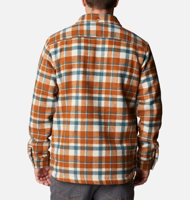 Men's Windward Rugged Shirt Jacket, Color: Warm Copper Stair Step Check, image 2