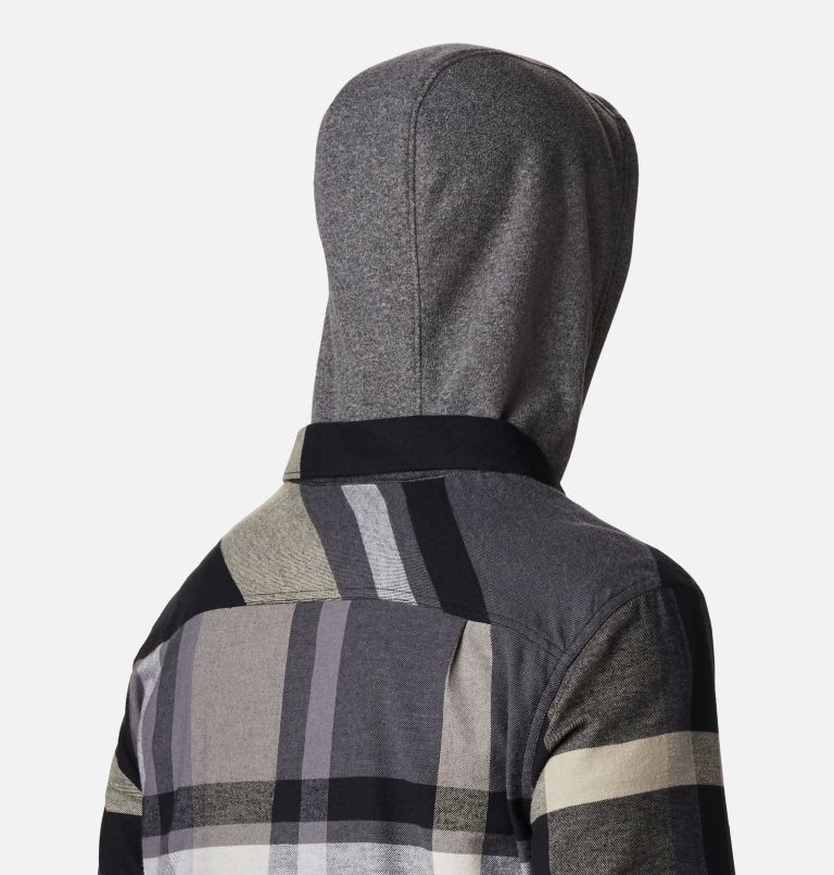 Men's Flare Gun Stretch Flannel Hoodie, Color: Black Tartan Plaid, image 5