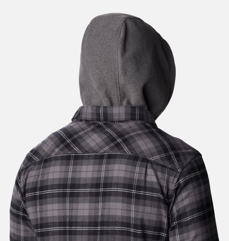 Men's Flare Gun Stretch Flannel Hoodie, Color: Black Balanced Tartan, image 6