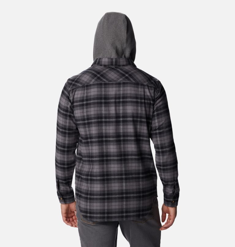 Men's Flare Gun Stretch Flannel Hoodie, Color: Black Balanced Tartan, image 2
