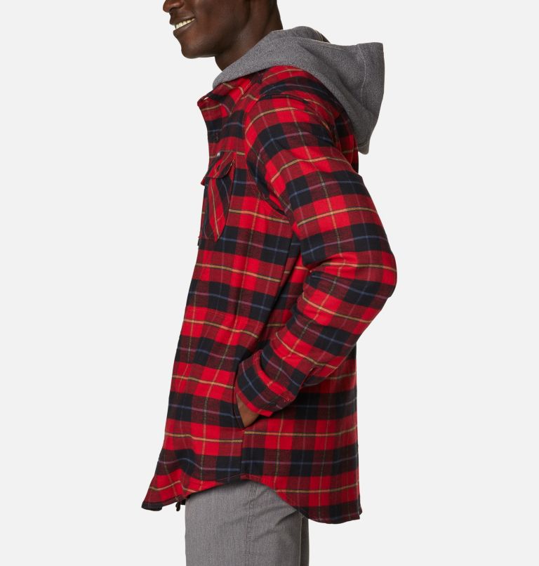 Flare Gun Stretch Flannel Hoodie | 614 | S, Color: Mountain Red Buffalo Tartan, image 3