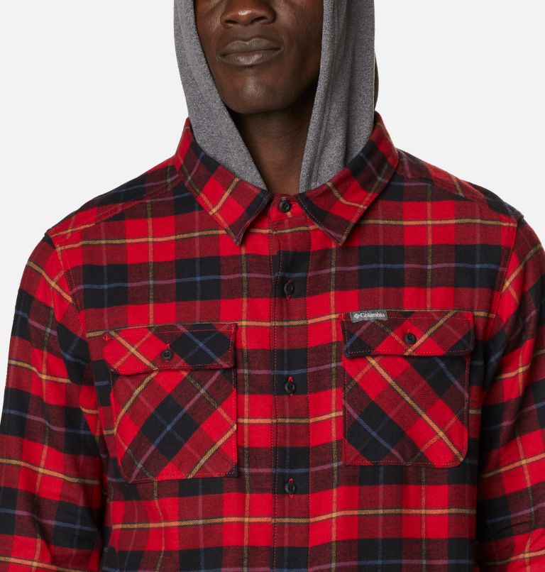 Flare Gun Stretch Flannel Hoodie | 614 | S, Color: Mountain Red Buffalo Tartan, image 4