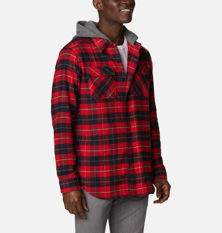 Flare Gun Stretch Flannel Hoodie | 614 | S, Color: Mountain Red Buffalo Tartan, image 5