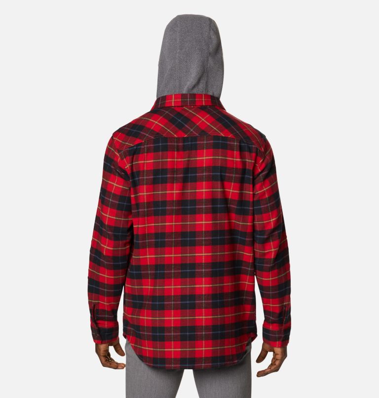 Thumbnail: Flare Gun Stretch Flannel Hoodie | 614 | S, Color: Mountain Red Buffalo Tartan, image 2