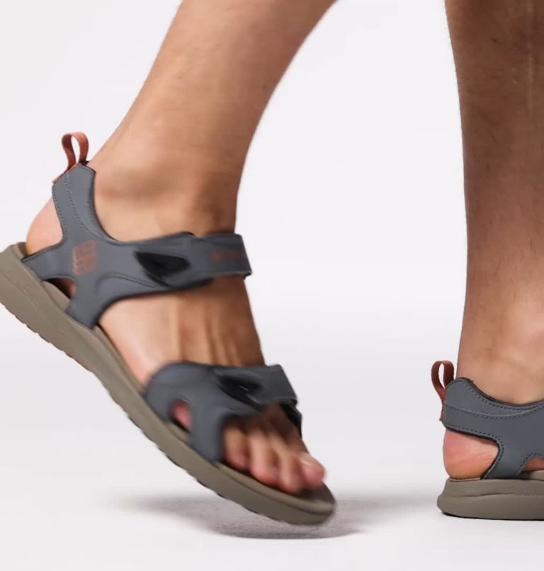 Men's Columbia2 Strap Sandal, Color: Graphite, Owl
