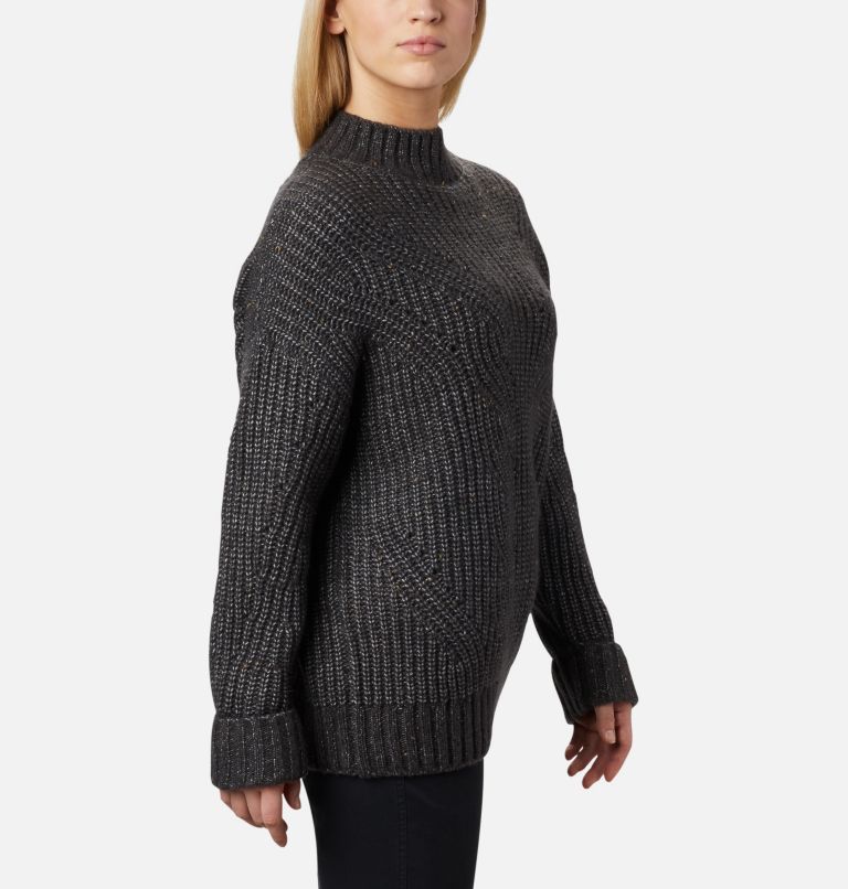 Women's Pine Street Sweater, Color: Shark Heather, image 4