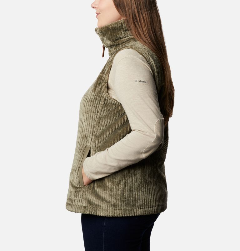 Veste en Sherpa Fire Side pour femme - Grandes tailles, Color: Stone Green Stripe, image 3