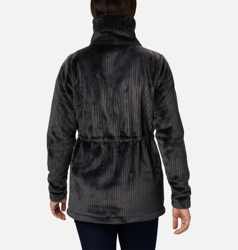 Women's Fire Side Long Full Zip Sherpa Fleece Jacket, Color: Shark Stripe