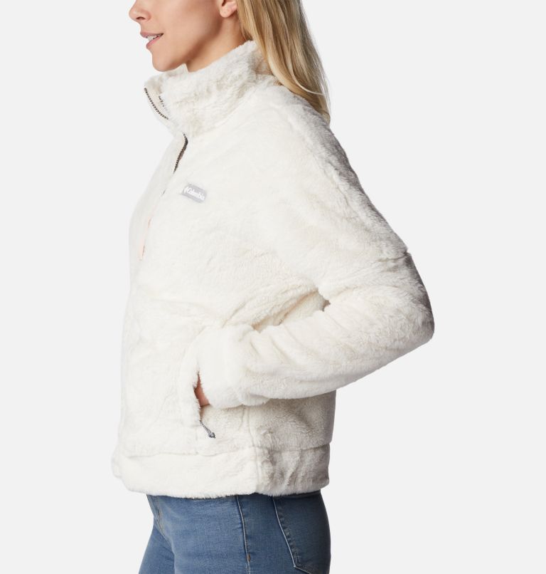 Bundle Up Full Zip Fleece, Color: Chalk, Peach Blossom Reversible, image 3