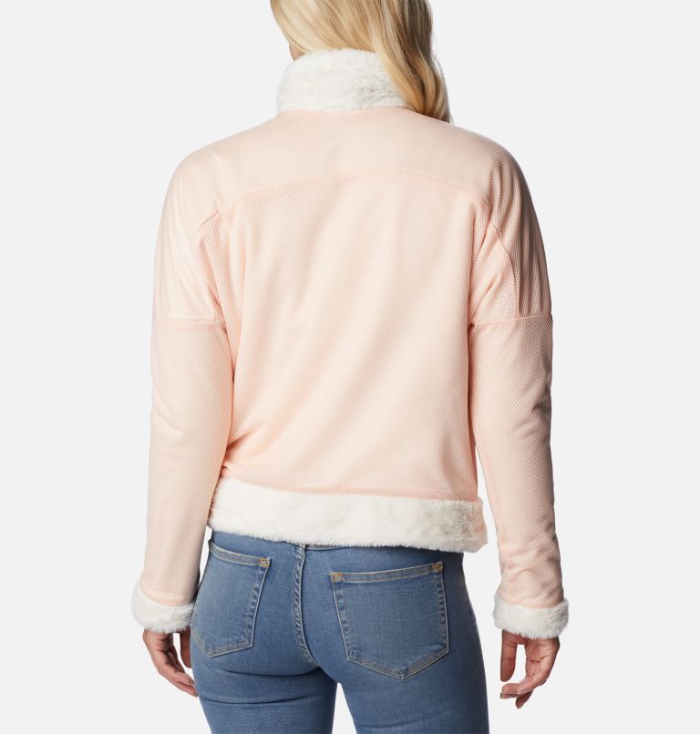 Bundle Up Full Zip Fleece, Color: Chalk, Peach Blossom Reversible, image 7