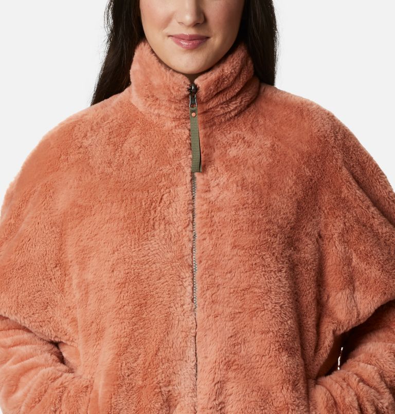 Women's Bundle Up Fleecec Jacket, Color: Nova Pink, Stone Green, image 4