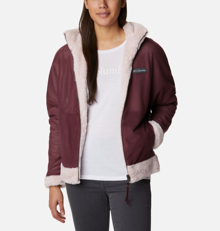 Bundle Up Full Zip Fleece | 618 | XS, Color: Mineral Pink, Malbec, image 6