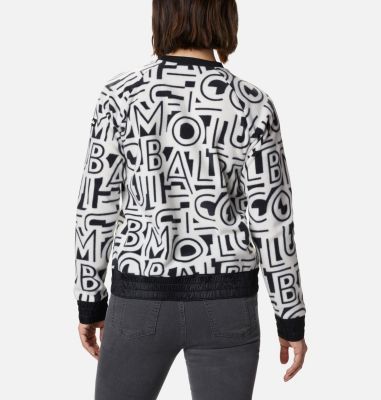 Haut ras-du-cou en polaire Exploration&trade; femme Exploration&trade; Fleece Crew | 319 | L, White Typo Print, back