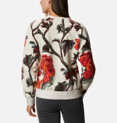 Haut ras-du-cou en polaire Exploration&trade; femme Exploration&trade; Fleece Crew | 319 | L, Chalk Botanical Print, back