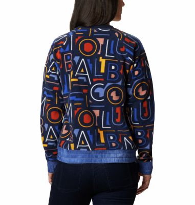 Haut ras-du-cou en polaire Exploration&trade; femme Exploration&trade; Fleece Crew | 319 | L, Dark Nocturnal, Multi Typo Print, back