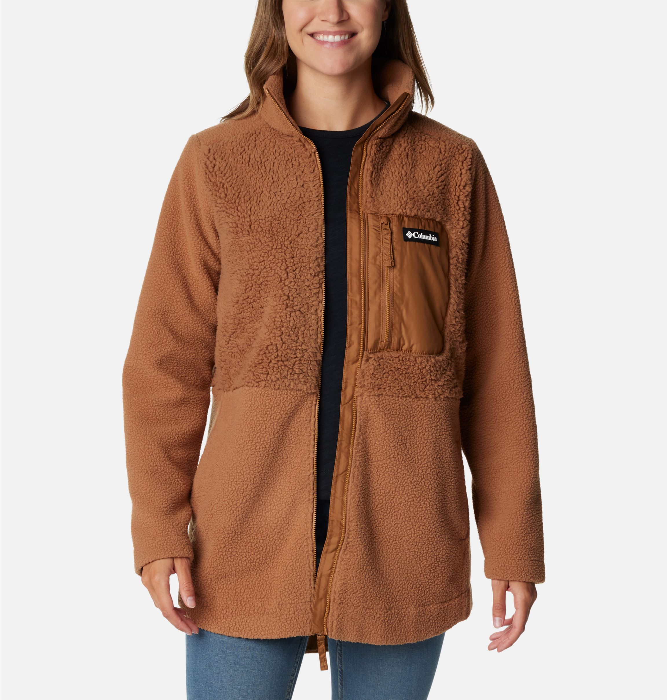 Forro polar sherpa largo Columbia Lodge™ para mujer