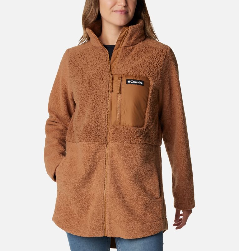 Women's sherpa full zip on sale jacket