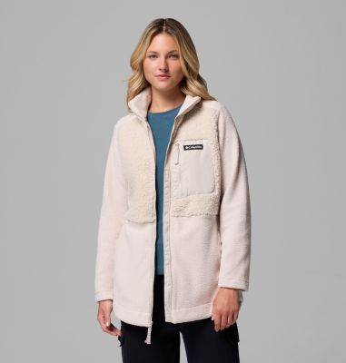 Chaqueta de forro polar sherpa Columbia Lodge para mujer, Color: Dark Stone, image 5