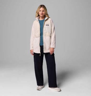 Chaqueta de forro polar sherpa Columbia Lodge para mujer, Color: Dark Stone, image 6