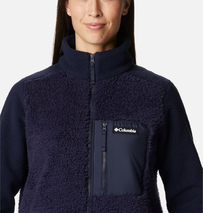 Women's Columbia Lodge Sherpa Full Zip Fleece, Color: Dark Nocturnal, image 4