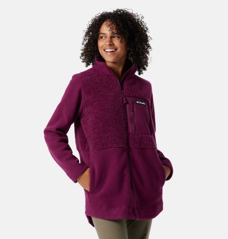 Thumbnail: Women's Columbia Lodge Sherpa Full Zip Fleece, Color: Marionberry, image 1