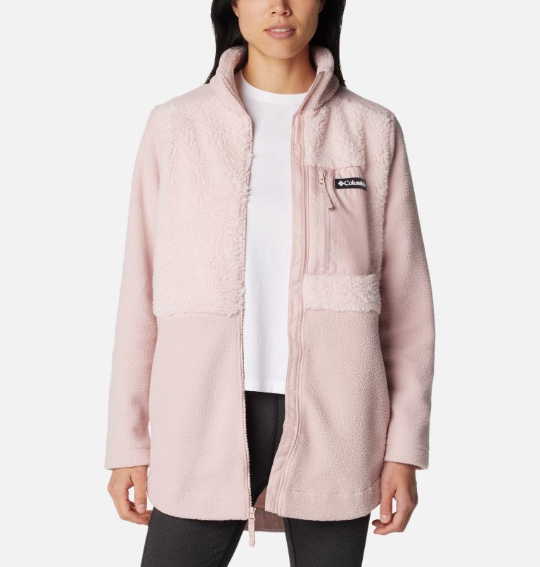 Columbia Lodge sherpa pullover fleece outlet in pink Medium