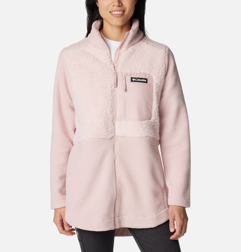 Thumbnail: Women's Columbia Lodge Sherpa Full Zip Fleece, Color: Dusty Pink, image 1