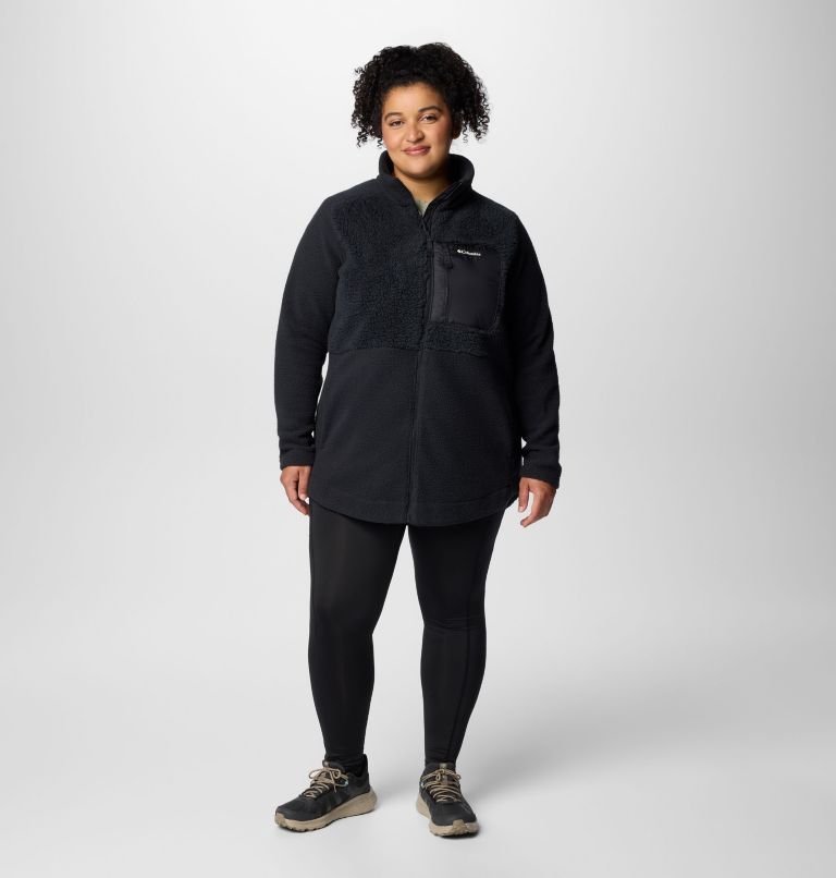 Women's Columbia Lodge Sherpa Full Zip Fleece Jacket - Plus Size, Color: Black, image 3