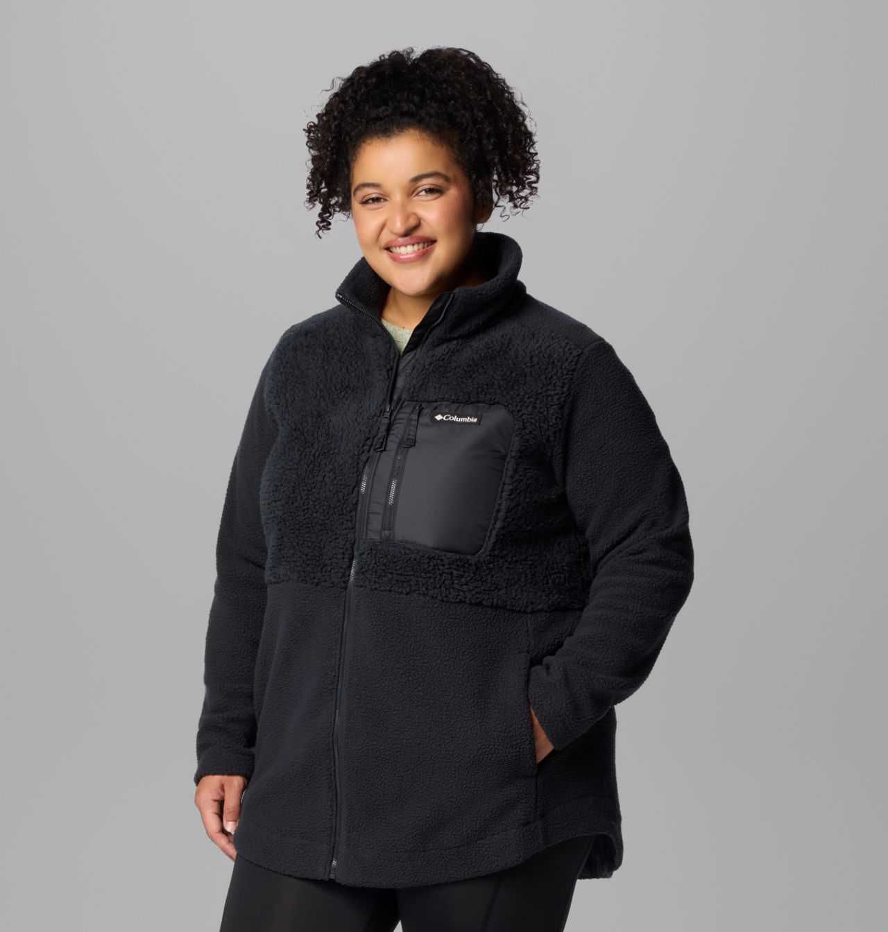 Women's Columbia Lodge™ Sherpa Full Zip Fleece Jacket - Plus Size 4