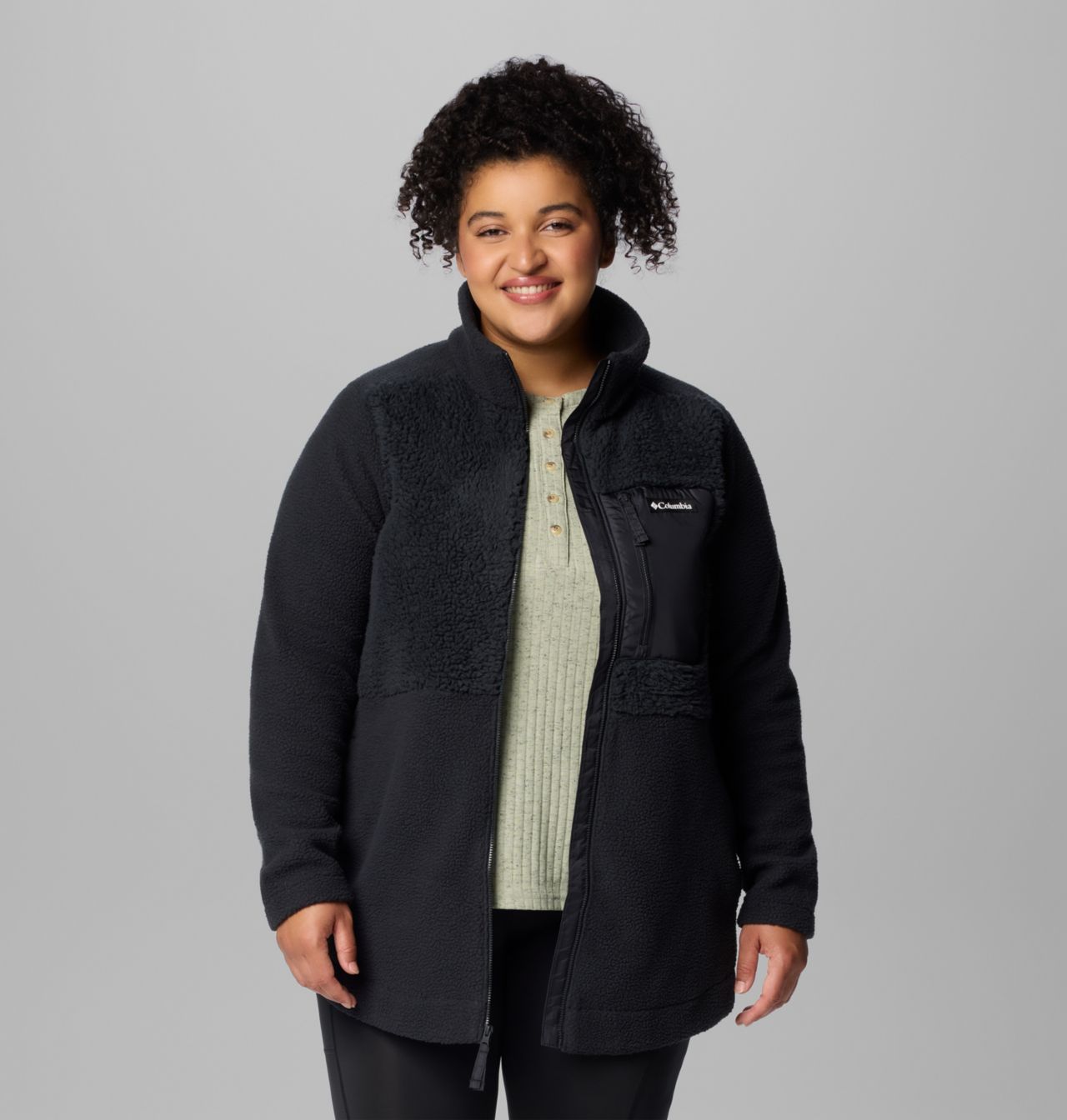 Women's Columbia Lodge™ Sherpa Full Zip Fleece Jacket - Plus Size 6