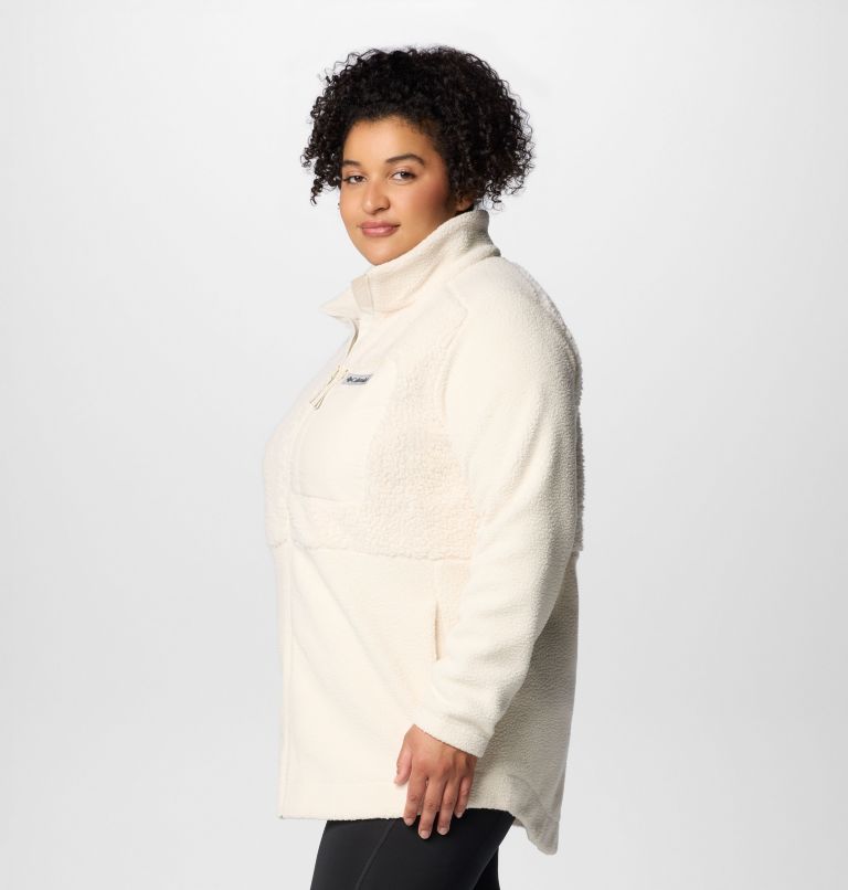 Plus size sherpa fleece jacket hotsell