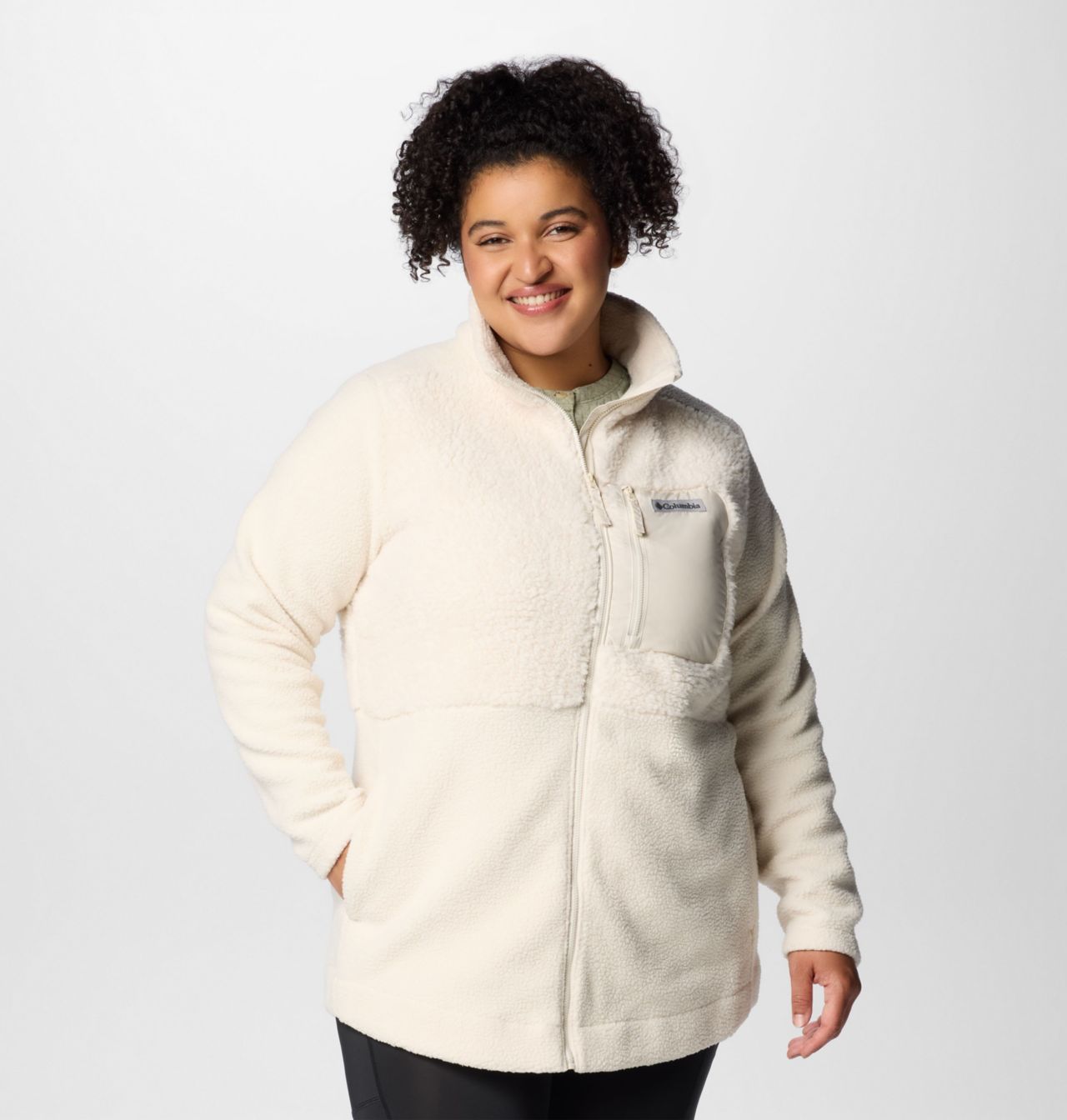 Women's Columbia Lodge™ Sherpa Full Zip Fleece Jacket - Plus Size 1