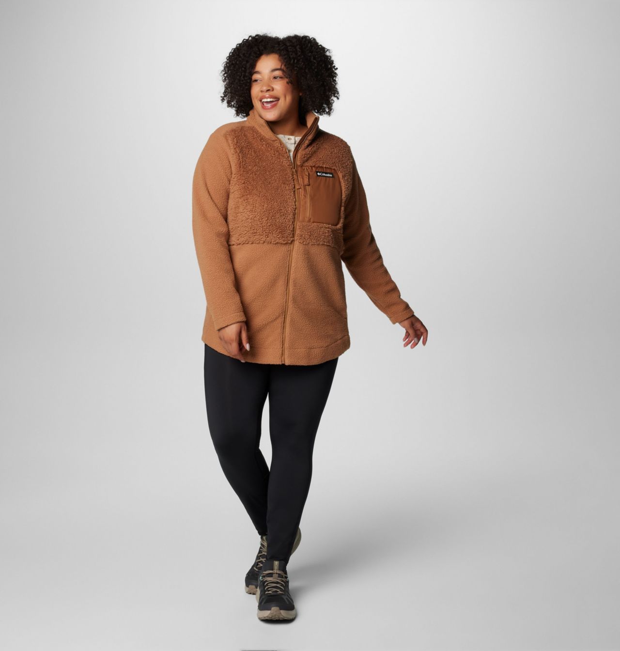 Women's Columbia Lodge™ Sherpa Full Zip Fleece Jacket - Plus Size 3